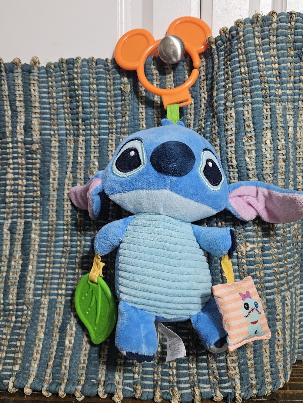Disney Baby Lilo & Stitch On The Go Activity Toy Teether & Crinkle Plush Pillow